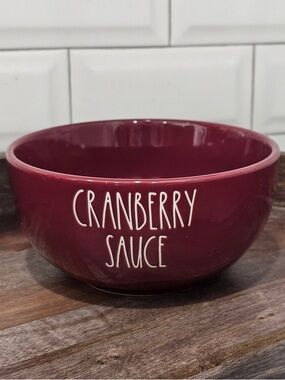 Rae Dunn Cranberry Sauce Serving Bowl - Deep Berry Red- Brand New